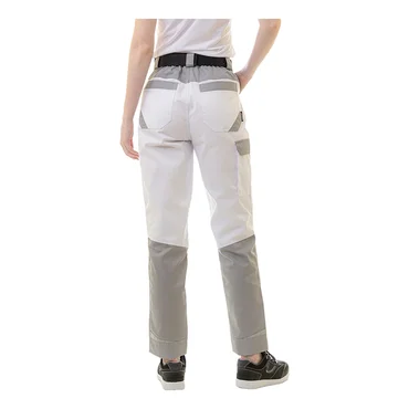 Женские летние брюки Brodeks KS 328, белый/серый