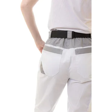 Женские летние брюки Brodeks KS 328, белый/серый